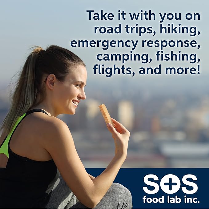 SOS Food Lab Emergency Food Bar (36 Energy Bars, 9 Assorted Flavors) - 400 Calorie, Low Sodium, Nutrient Dense Millenium Bar - Ready to Eat, 5 Year Shelf Life Survival Food for Disaster Preparedness