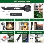 Gift for Father's Day Men Dad Husband,142 Pcs Survival Kit and First Aid Kit, Professional Emergency Kits Survival Gear and Equipment with Molle Pouch, for Men Women Camping Outdoor Adventures