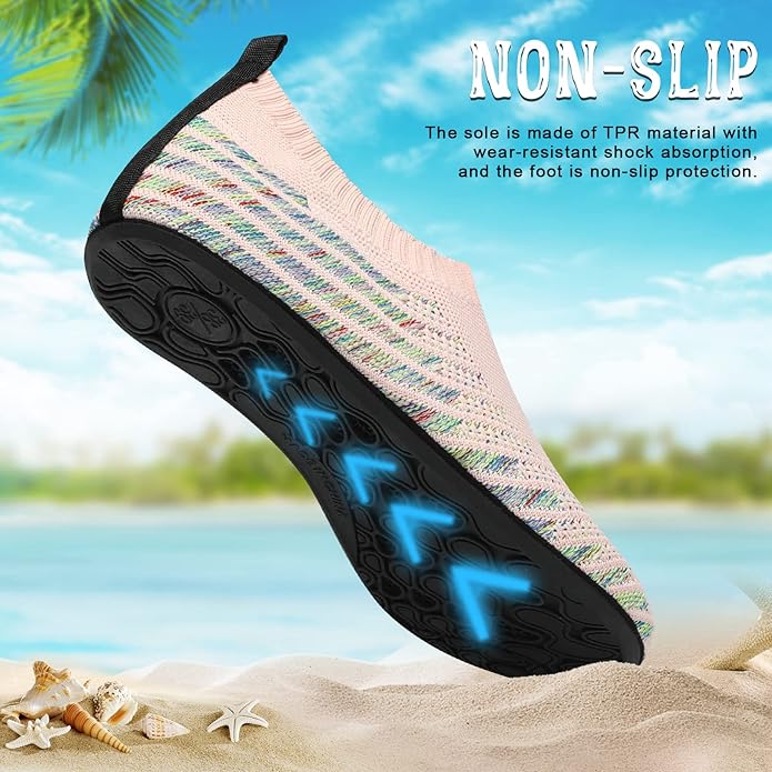 ANLUKE Womens Mens Water Shoes Barefoot Quick-Dry Aqua Socks for Beach Swim Surf Water Sport