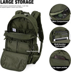 Mardingtop Small Tactical Backpack,Molle Hiking Backpack for Backpacking,Cycling and Biking,25L Backpack
