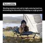 Naturehike ArmyWild Folding Camping Cot, Height Adjustable Ultralight Backpacking Cot, Portable Camping Bed for Camping Hiking Travel Home