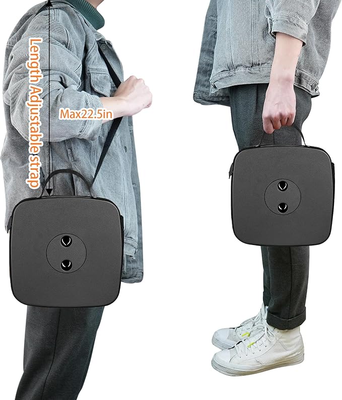 Boreeman Upgraded Collapsible Stool, Square Portable Stool, Lightweight Yet More Sturdy with Load Capacity 400lbs, Perfect for Camping Fishing Hiking BBQ (Square Black)