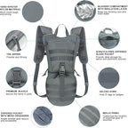 Unigear Tactical Hydration Packs Backpack 1050D with 3L Water Bladder, Thermal Insulation Pack Keeps Liquid Cool up to 4 Hours for Hiking, Cycling, Hunting and Climbing