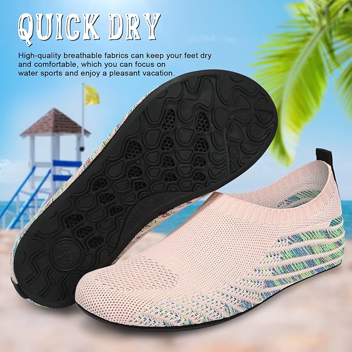 ANLUKE Womens Mens Water Shoes Barefoot Quick-Dry Aqua Socks for Beach Swim Surf Water Sport