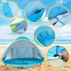 Monobeach Baby Beach Tent Pop Up Portable Shade Pool UV Protection Sun Shelter for Infant