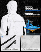 Men's Cycling Rain Jackets Waterproof Running Bike Windbreaker Lightweight Packable Hooded Jacket