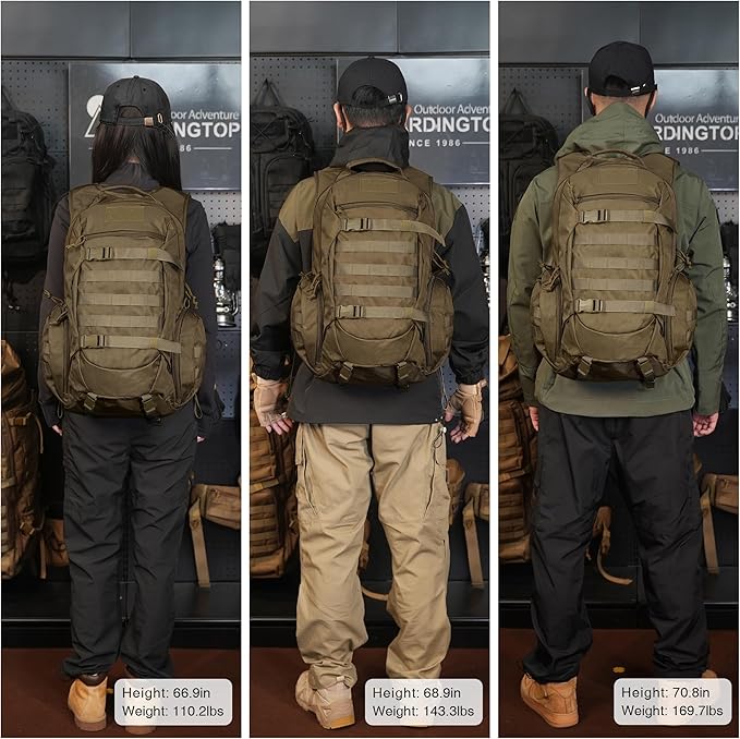 Mardingtop 35L Tactical Backpacks Molle Hiking daypacks for Camping Hiking Military Traveling Motorcycle