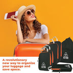 Beeyond Compression Packing Cubes Set - 6 Pieces for Travel and Luggage Organization, Includes Large & Small Cubes, Accessories Bag, and Laundry Bag