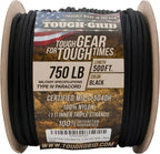 TOUGH-GRID Paracord Rope 750 lbs Nylon Parachute Cord, Made in USA Survival Kit, Outdoor Adventures, Camping, Tactical Gear & Emergency Supplies, Military Type IV Mil-Spec