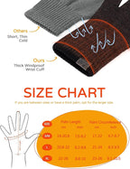Merino Wool Gloves for Women Men, Touch Screen Warm Glove Liners Thermal Soft Knit Lining for Winter Running Hiking