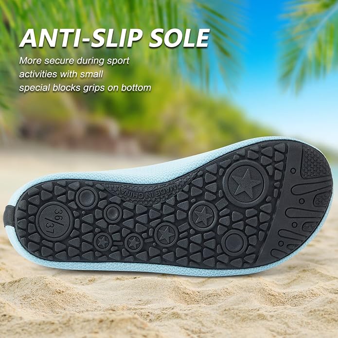 Deevike Water Shoes for Women Men Barefoot Quick-Dry Aqua Socks Slip-on for Beach Swim Surf Yoga Exercise