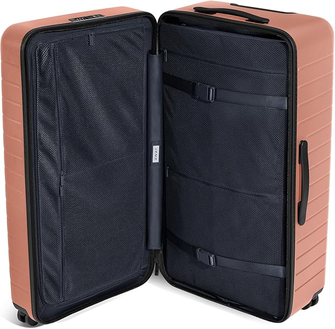 Away Large Trunk Luggage, 31 Inch Hardside Suitcase with Spinner Wheels, Lightweight & Durable, TSA Lock, Ideal for Long Trips, Clay Pink