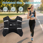 Weighted Vest, 8lb/12lb/16lb/20lb/25lb/30lb Weight Vest with Two Adjustment Straps for Men Women, Weight Vests with Reflective Stripe for Strength Training, Running, Jogging, Walking