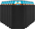 Blank Beer Can Cooler Sleeves (110-Pack) Soft Insulated Beer Can Coolies - HTV Friendly Blank Koolies in Bulk for Beer Cans & Bottles - Black Coolie Blanks for Vinyl Projects & Wedding Favors (Black)