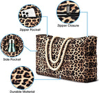 Becokan Beach Bags for Women Large Waterproof Beach Tote Bag Zipper Beach Bags Waterproof Sandproof Swim Pool Bag Large Tote