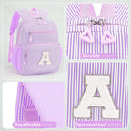 Mini Toddler Backpack for Girls 2-4, Cute Personalized Preschool Kindergarten Backpack for Kids Birthday Gifts (Purple M)