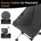 MOON LENCE Camping Chair Plus, Upgraded Comfort & Size, Still Compact and Lightweight, Folding Portable Chair for Backpacking & Hiking, 330Lbs Capacity, Gen 3 Plus (Onyx (Plus))