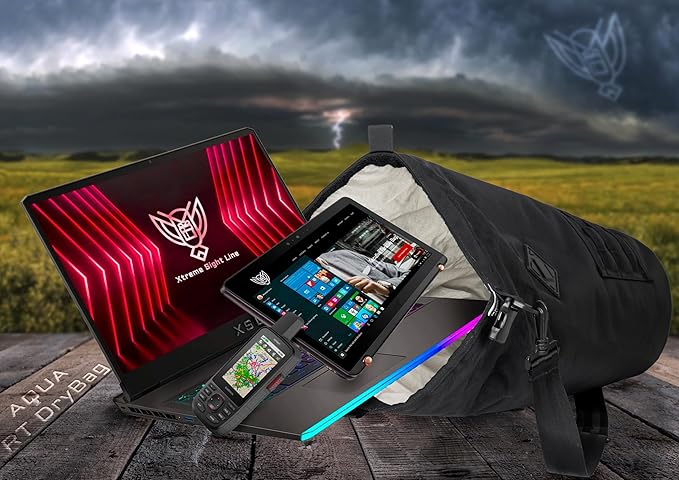 Xtreme Sight Line ~ AQUA RT Faraday Dry Bag~ Water-Proof Faraday Dry Bag for Laptops, Tablets, and Mid-Size Electronics ~ Tracking/Hacking Defense ~ Backwoods Camo