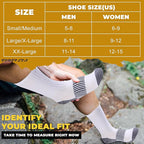FOOTPLUS Hiking Copper Compression Socks,Unisex Cushioned Sole Arch Support Athletic Crew Running Socks