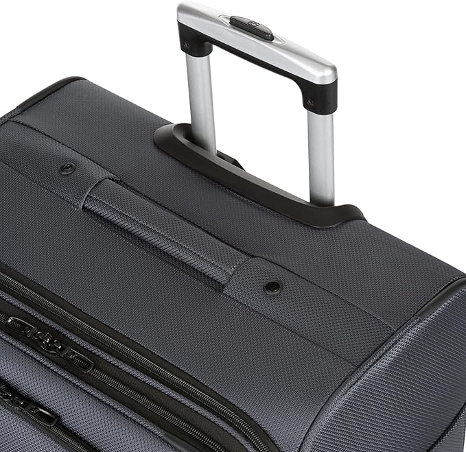 SwissGear Sion Softside Expandable Luggage, Dark Grey, 3-Piece Set (21/25/29)