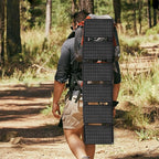 FlexSolar 40W Portable Solar Panel Charger with USB-A/USB-C/DC Outputs for Camera Phones Tablets Power Stations - Waterproof for Outdoor Backpacking Camping RV Boat