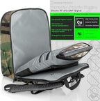 Xtreme Sight Line ~Versa Backpack ~ Removable Faraday Sleeve fits up to a 16" Laptop ~ Heavy-Duty, Lightweight, Foam Padded & Multiple Large Compartments ~ 1000D Nylon/Spacer Mesh ~ Woodland Camo