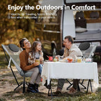 High Back Camping Folding Chairs - 600 LBS Capacity Heavy Duty Camping Chair with Comfortable Backrest & Headrest, Quick Setup - Compact Camp Chair for Picnic, Fishing, Beach, Lawn - Silver