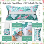 Inflatable Beach Pillow with Removable Cover Outdoor Pool Pillow Beach Chair Pillows for Sand Inflatable Camping Pillow for Travel Vacations, Tropical Flamingo