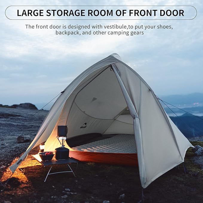 Naturehike Cloud-Up 1 Person Tent, Lightweight Backpacking Tents for One Man, Waterproof Ultralight One Person Tent for Camping Hiking Backpacking