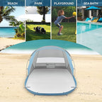 #WEJOY Beach Tent for 3-4 Person Portable Beach Shade Sun Shelter Canopy with UPF 50+ UV Protection Carrying Bag Stakes for Beach Camping Hiking