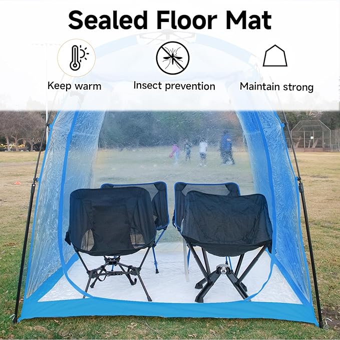 All Weather Proof Pod Sports Pod,540°View Weather Tent,1-4 Person Instant Tent with Sealed Floor,Outdoor Screen House with Carrying Bag,Screen Room for Sport Event,Camping,Fishing