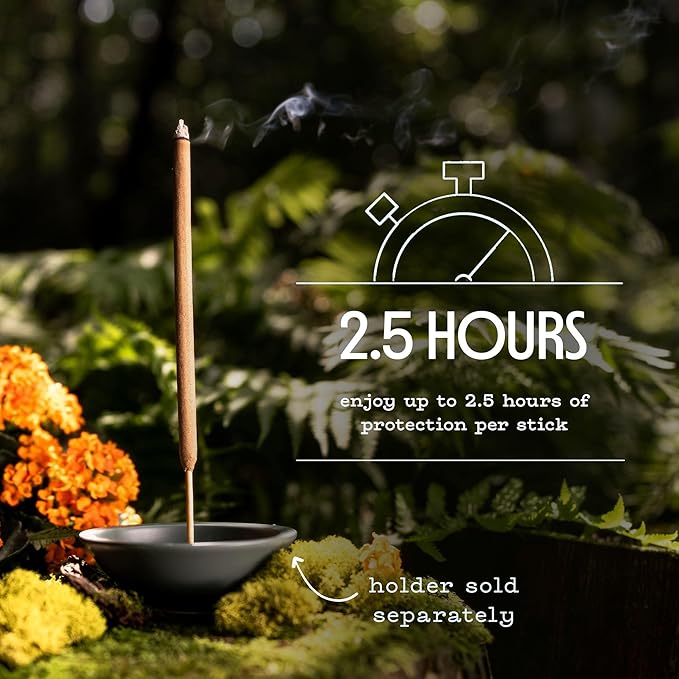 Murphy’s Naturals Mosquito Repellent Incense Sticks, 24 Count, DEET Free Insect Repellent with Citronella for Outdoor Yard, 2.5+ Hours per Stick