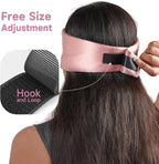 Umisleep Soft Sleep Mask, Blackout Eye Mask for Side Sleepers, Women Men Sleeping Mask, Anti-Wrinkle & Softer Than Real Mulberry Silk Eye Cover, Satin Blindfold with Adjustable Band, Pink