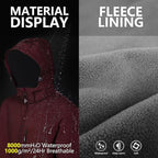 Outdoor Ventures Men's Lightweight Softshell Jacket Fleece Lined Hooded Water Resistant Winter Hiking Windbreaker Jackets