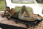 KingCamp Camping Cot,Folding Portable Ultralight Compact Cots for Outdoor Backpacking Travel,Sleeping Cots for Adults Hiking Mountaineering with Pillow and Storage Bag,Lounging Cot Grey