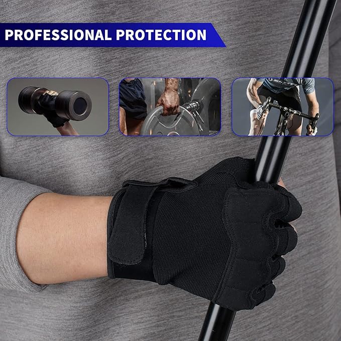 FIORETTO Fingerless Gloves for Airsoft Shooting Half Finger Hunting Hiking Cycling Driving Motorcycle Climbing Work Gloves M210603
