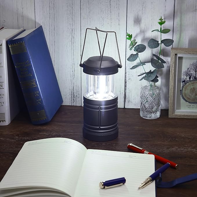 Camping Lantern, Battery Powered LED Lanterns for Hurricane Power Outage, 4 Pack