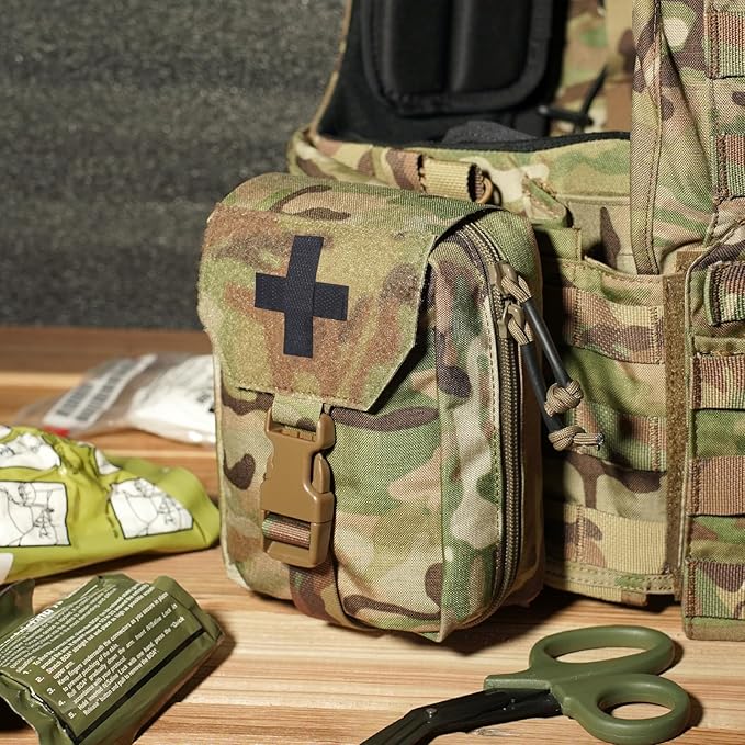PETAC GEAR Tactical Rip Away Medical IFAK Pouch Tear Off First Aid EDC Pouches Molle & Belt Outdoor Emergency Survival Bag