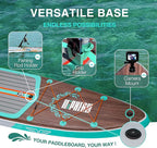 Niphean (Extra Large) Inflatable Paddle Board, SUP for 2+1 People/Family, Stand Up Paddle Board with (Beginner Friendly) StabilTrac Fin, Waterproof Phone Pouch, Paddle Boards for Adults, Gift Ideas