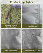 Premium Tent Footprint, PU3000,300D Oxford Ripstop Fabric, Durable ,Tarp Ground Sheet for 2 Person Backpacking Tent Floor Protector for Hiking, Camping, Beach and Picnic (Rectangle(90.6" L x 59" W)