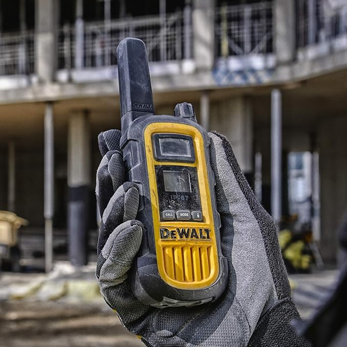 DEWALT FRS Walkie Talkies Long Range 2 Way Radio, 2 Watt, Waterproof & Rechargeable, 48 Pack with 8X Gang Chargers, 8DXFRS800-BCH6