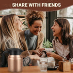 34Oz Thermal Coffee Carafes For Keeping Hot/Cold, Stainless Steel Coffee Carafe, Dustproof Insulated Water Carafe for Party/Home,Copper