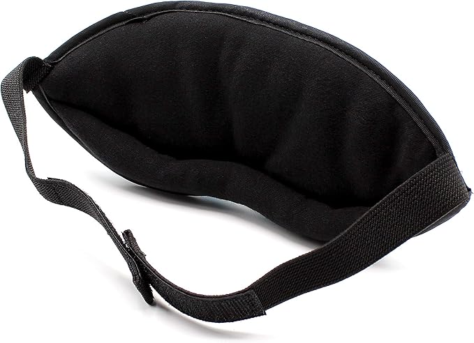 Dream Essentials Opulence Micro Plush Sleep Mask with Earplugs and Pocket in Front of mask - Black Velvet
