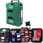 255PCs Compact First Aid Kit Emergency Survival Trauma Kit Medical Kit with Labeled Compartments for Boat Car Camping Hiking Travel & Backpacking