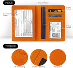 VIDIVICI 2 Pack RFID Passport Holder, Travel Gifts, Travel Accessories - Orange&Purple
