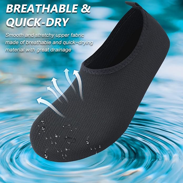 Deevike Water Shoes for Women Men Barefoot Quick-Dry Aqua Socks Slip-on for Beach Swim Surf Yoga Exercise