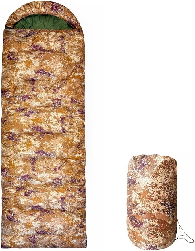 Sleeping Bags for Adults，Lightweight Waterproof Compact Sleeping Bag with Stuff Sack for Warm Camping Cold Hiking Traveling Outdoor Activities