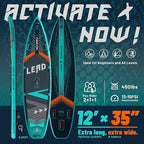 Lead 11‘ x 33" / 12’×35" Inflatable Stand Up Paddle Board - Premium SUP Board Kit - Ultra Stable Paddleboard for Adults & Youth - All Skill Levels - for Lakes, Oceans