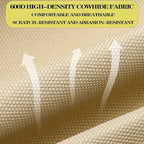 Adjustable Portable Folding Camping Chair with High Back, Side Pockets, Headrest, Lightweight Lawn Chair for Outdoor Camping, Beach, Leisure and Adults (Khaki Single Cloth Thin)