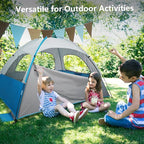 NXONE Beach Tent Sun Shade Shelter for 3/4/6 Person Person with UV Protection, Extended Floor, 3 Mesh Roll Up Windows & 8.0/8.5mm Fiberglass Rods丨Carry Bag Included